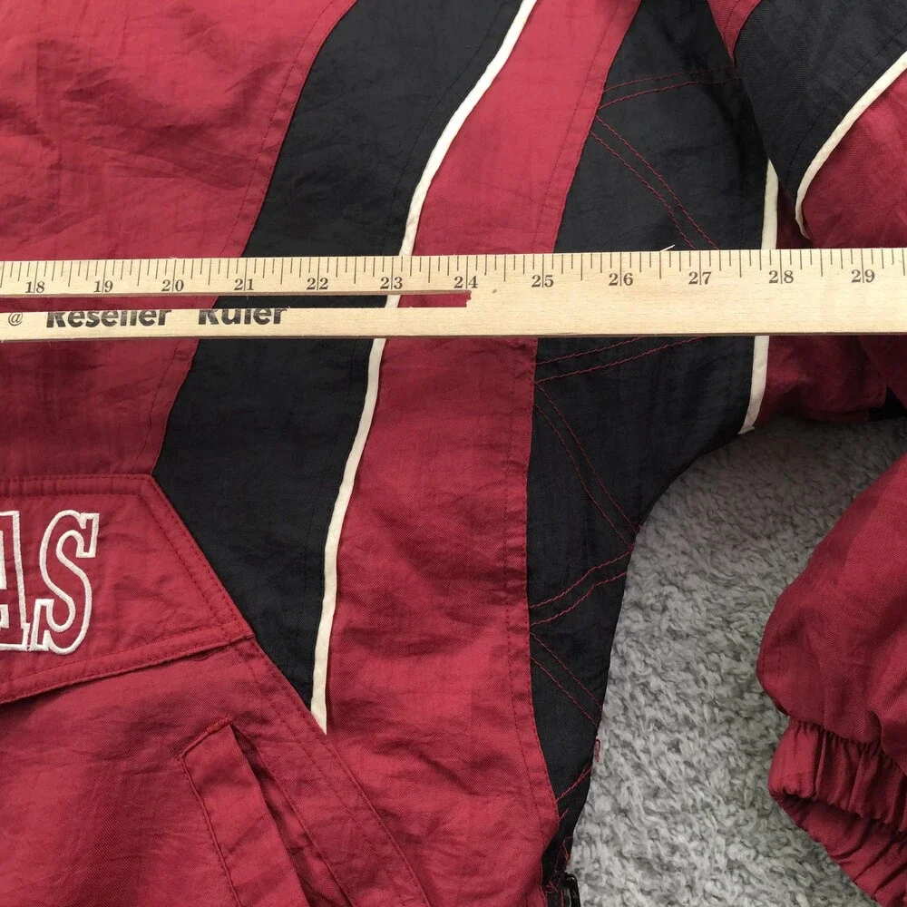 Vintage Arkansas Razorbacks Jacket Mens Large Kangaroo Pouch Starter Pullover